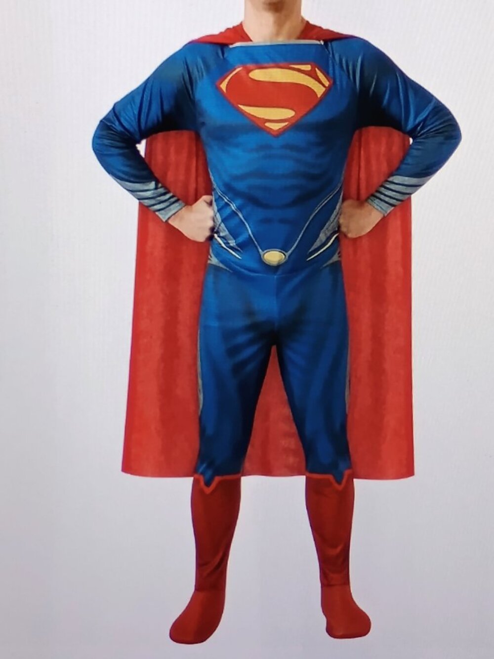 Superman, Man Of Steel Adult Complete Superman Halloween Costume with Boots